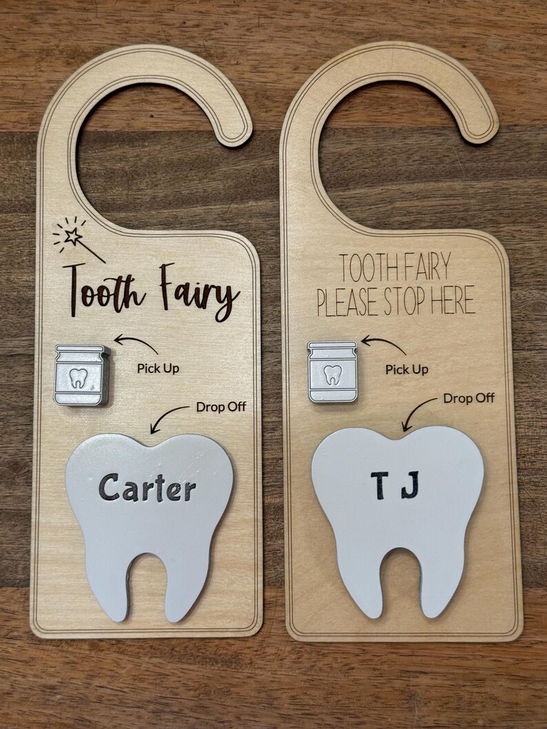 Personalized Tooth Fairy Please Stop Here Pick up and Drop off Door ...