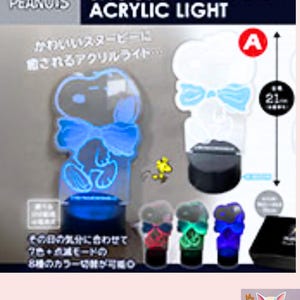 スヌーピーアクリルライト A賞リボン 高さ21cm