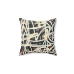 Graffiti Spun Polyester Square Pillow
