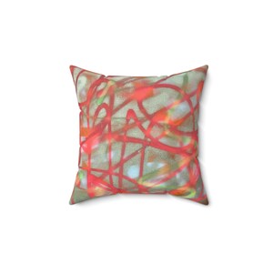 Graffiti Spun Polyester Square Pillow
