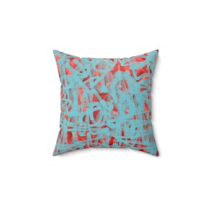 Graffiti Spun Polyester Square Pillow