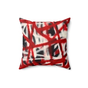 Abstract Graffiti Art Pillow,  Modern Accent Cushion, Contemporary Home Decor, Artistic Room or Dorm Statement Piece