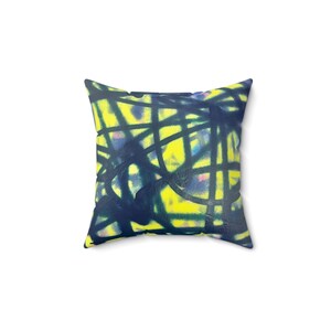 Graffiti Spun Polyester Square Pillow