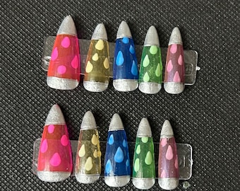 lava lamps press on nails