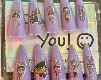 Cartoonpers uit de jaren 90 op nagels