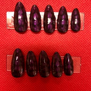 cat eye polka dot press on nails
