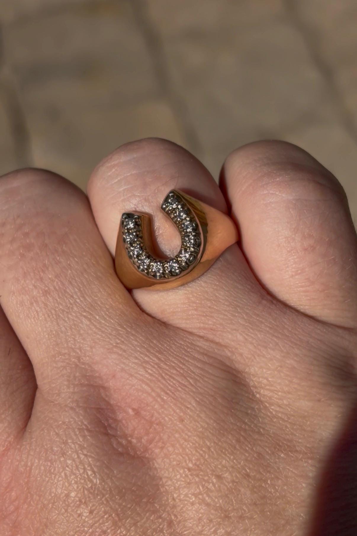 Vintage Gold Horse Shoe Ring - Etsy
