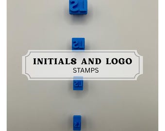 Initials stamp, name stamp, logo stamp, custom stamp, personalized initial pottery stamp, signature stamp