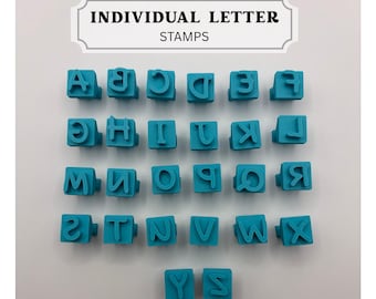 Letter stamp set, individual letters, alphabet letters, letter stamp, clay stamps, polymer stamps, leather stamps