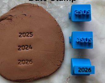 Custom year clay stamp, year stamp, birth year stamp, grad year stamp, pottery tool