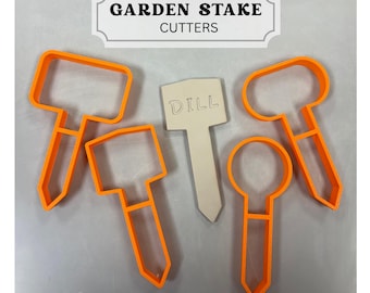 Plant tag cutter, plant marker, herb marker, cookie cutter, garden stake, polymer clay tool, clay tool, cookie cutter