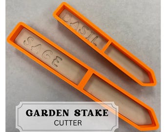 Garden stake cookie cutter, herb stake cutter, pottery tool, clay tool, ceramics