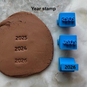 Custom year clay stamp, year stamp, birth year stamp, grad year stamp, pottery tool