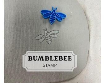Bumblebee stamp, bee stamp, honey bee stamo, pottery tool, clay tool, cookie tool, pottery stamp