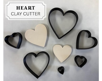 Heart Cookie Cutter Set: Clay Pottery Polymer Fondant Tools
