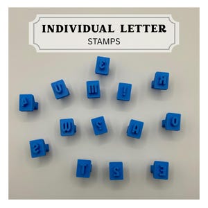 Letter stamp set, individual letters, alphabet letters, letter stamp, clay stamps, polymer stamps, leather stamps