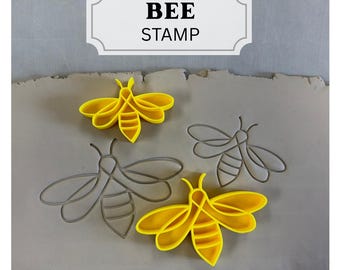 Bumblebee stamp, bee stamp, honey bee stamo, pottery tool, clay tool, cookie tool, pottery stamp
