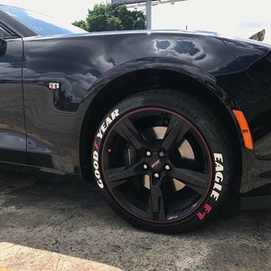 GOODYEAR EAGLE F1 Tire Stickers Tire Letters Decal Custom 1&#39;&#39; 8x Permanent Tire Stickers