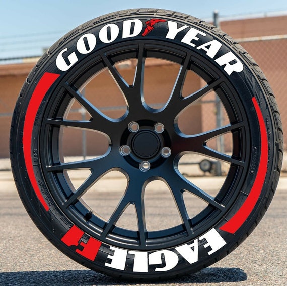 GOODYEAR EAGLE F1 & STRIP Tire Stickers Tire Letters Decal