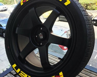 FALKEN Gelbe Reifenaufkleber Reifenaufkleber Benutzerdefinierte 1 &#39;&#39; 8x Permanent-Reifenaufkleber