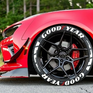 Adesivos para pneus GOODYEAR & STRIP, letras para pneus, decalque personalizado, 1&#39;&#39;, 8x, adesivos permanentes para pneus