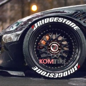 Bridgestone Tire Stickers Tire Letters Decal Custom 1'' 8x Permanent Tire Stickers