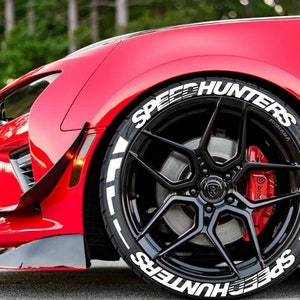 SPEEDHUNTERS & STRIP Tire Stickers Tire Letters Decal Custom 1'' 8x Permanent Tire Stickers