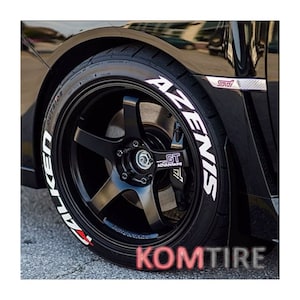 Falken Azenis Tire Stickers Tire Letters Decal Custom 1'' 8x Permanent Tire Stickers