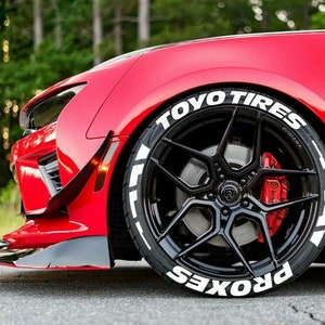 Adesivos para pneus TOYOTIRES PROXES & STRIP Letras para pneus Decalque personalizado 1&#39;&#39; 8x Adesivos permanentes para pneus