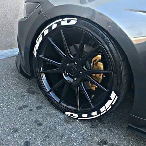 NITTO Tire Stickers Tire Letters Decal Custom 1'' 8x Permanent Tire Stickers
