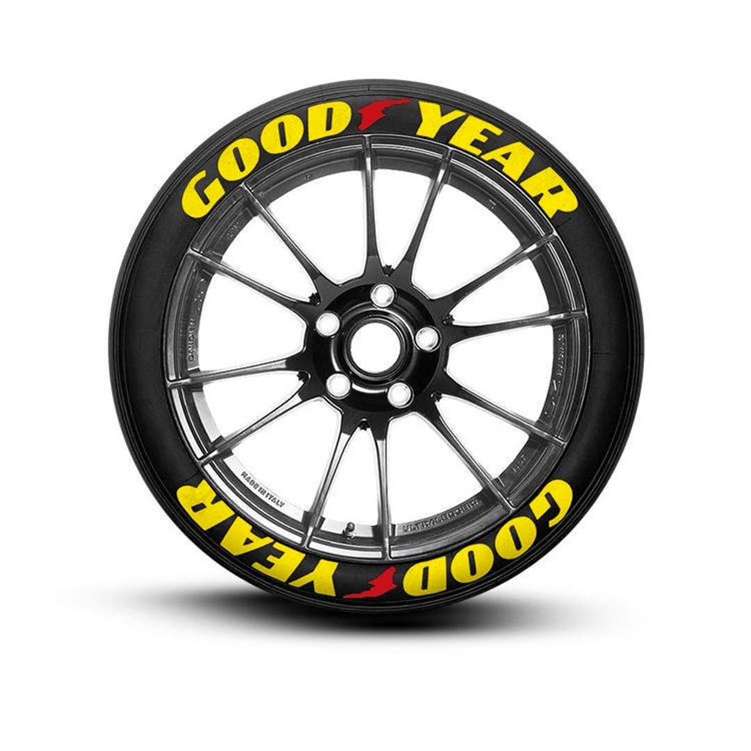GOODYEAR Yellow Tire Stickers Tire Letters Decal Custom 1
