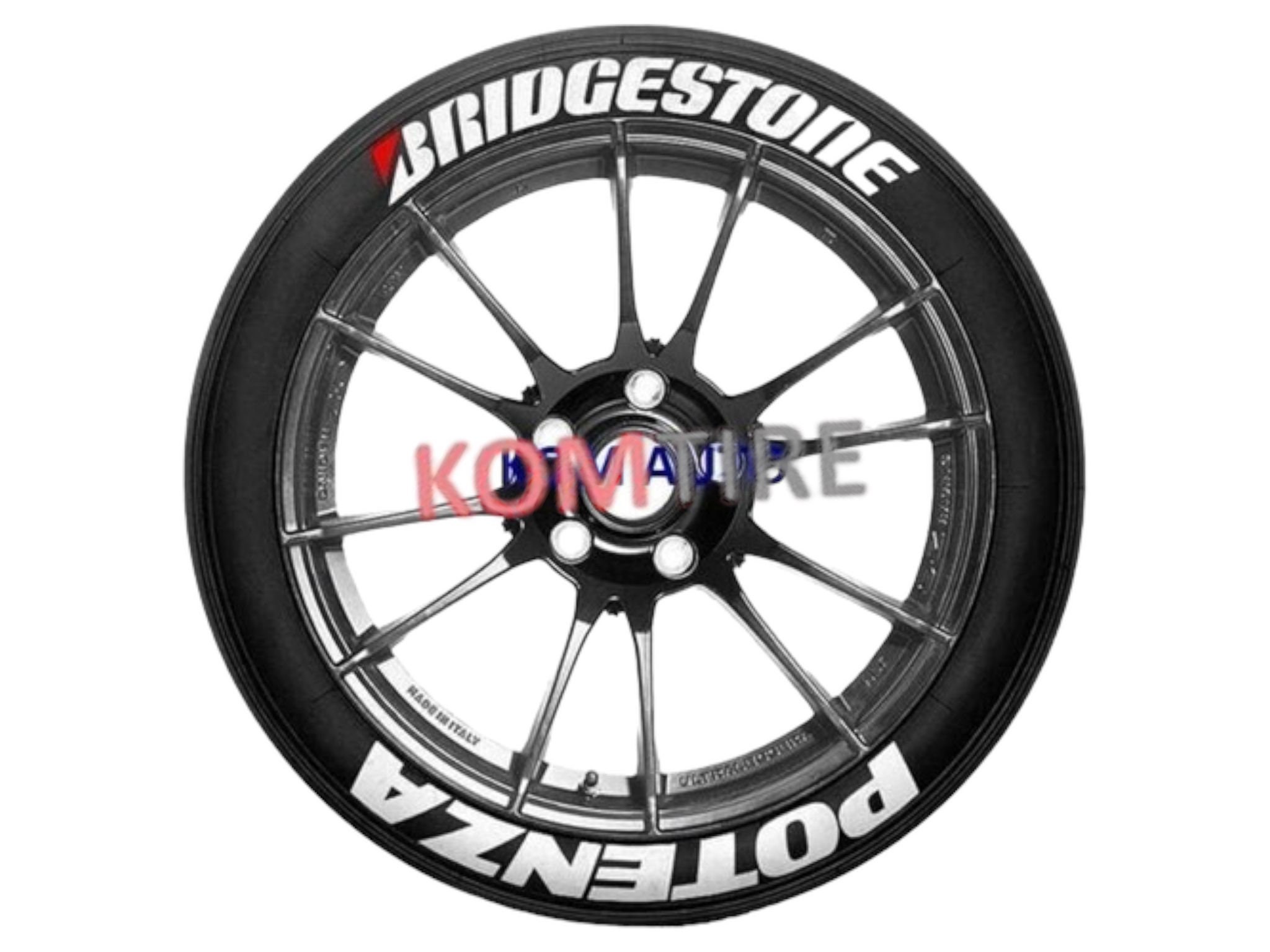 ブリジストン/タイヤステッカー３２０×１９ｍｍ（８個セット）ヤスリ/接着剤付 ブリジストン⁄タイヤステッカー☆３２０×３０ｍｍ（８個セット