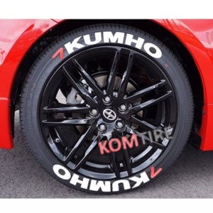 Kumho Tire Stickers Tire Letters Decal Custom 1'' 8x Permanent Tire Stickers