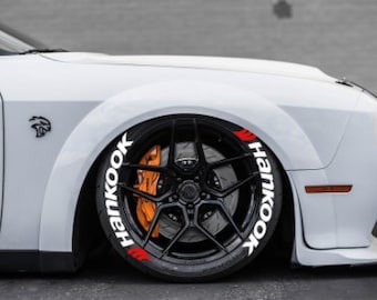 Pegatinas para neumáticos HANKOOK, letras para neumáticos, calcomanías personalizadas de 1'', 8 pegatinas permanentes para neumáticos