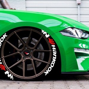 Adesivos para pneus HANKOOK, letras para pneus, decalque personalizado, 1&#39;&#39;, 8x, adesivos permanentes para pneus, novo modelo*