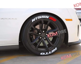 Nitto NT555 G2 タイヤステッカー タイヤ文字 デカール カスタム 1インチ 8枚入り 永久タイヤステッカー