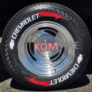Chevrolet Racing Tire Stickers Tire Letters Decal Custom 1'' 8x Permanent Tire Stickers