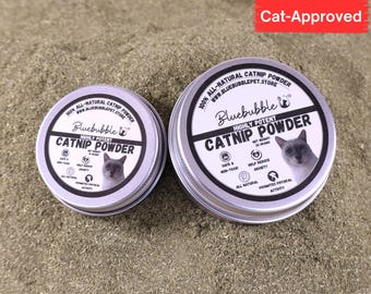 Polvo de hierba gatera orgánica: finamente molida para golosinas y juguetes para gatos