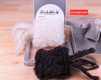 Sheepskin Wool Jellyfish Cat Toy: Natural Triple Attraction with Catnip & Silvervine