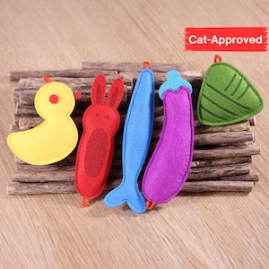 Jouets de Pâques pour chats, jouet pour chat en feutre rempli d'herbe à chat Silvervine pour donner des coups de pied et câliner par Bluebubble