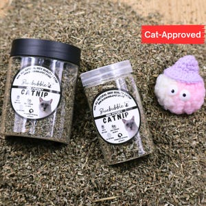 Herbe à chat haute puissance avec jouet pour chat gonflé | Tout naturel | 1/2 tasse de jouets pour chats | Nouvelle récolte | Friandise pour chat | Cultivé à la ferme | Bulle bleue