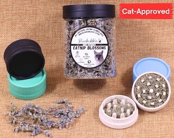 All-Natural Catnip Blooms with Free Grinder: Fresh Cat Enrichment Toy