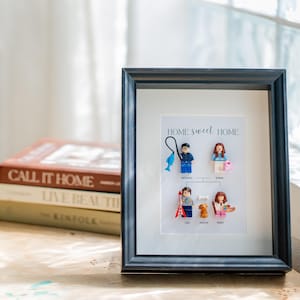Handgemaakte minifiguur familielijst voor dierbare herinneringen | Cadeau voor ouders, kinderen en dierenliefhebbers