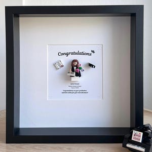 Custom Graduation Mini Figure Frame | Personalized Portrait for Parents, Kids & Pets | Graduation Gift | Custom Background Available