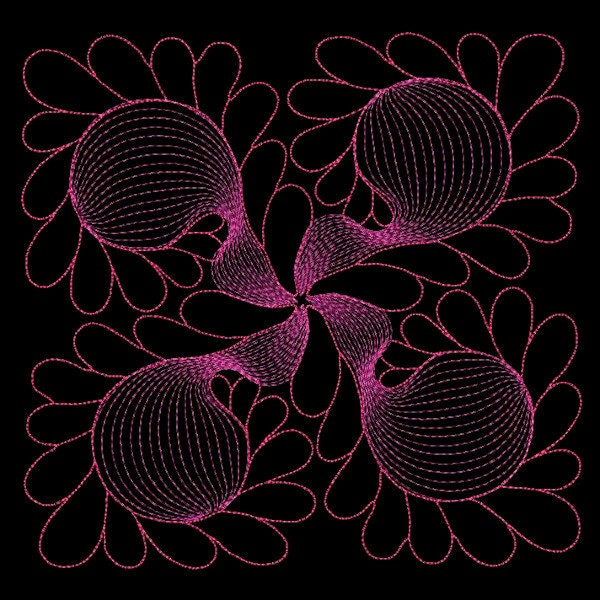 Embroderd Ripple Design Embroidered Ripple Feather 10 Quilt Blocks - Etsy