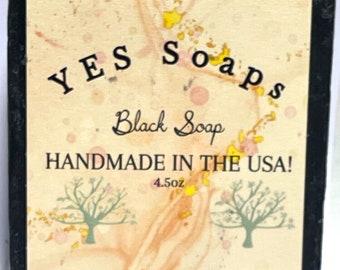 2 PACK! Black Soap Artisan Handmade Cold Processed- 5 oz. - YES Soaps