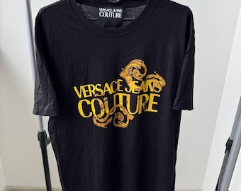 Versace Jeans Couture T-Shirt Mens Baroque Logo Cotton M Size