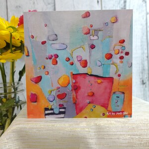 Set of 3! Any occasion set of cards for a friend blank card folded notecard colorful card with flowers cheerful card for female by Jodi Ohl