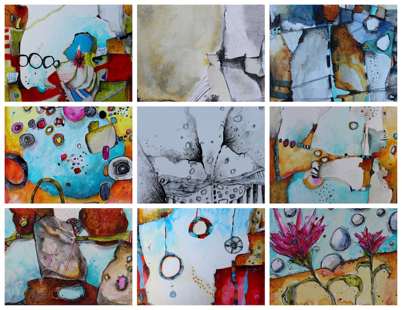 E Course Zen Painting Art Class Meditative Illustrative Etsy