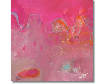 Soft, Minimalist Abstract  | Colorful Abstract Painting | Feminine Artwork for Your Home | 6x6  Abstract art by Jodi Ohl